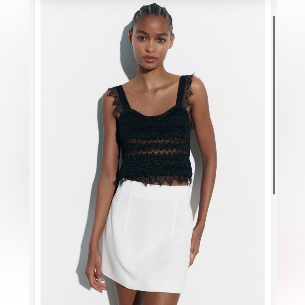 Brand New without tags Zara High Waisted Mini Skirt! Size M!
